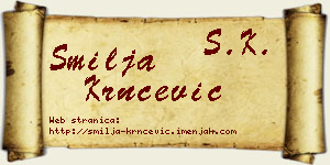 Smilja Krnčević vizit kartica